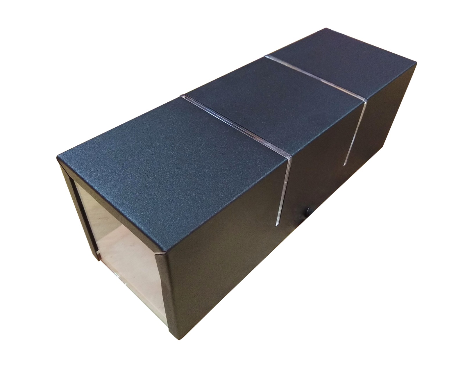 ARANDELA 2 FOCOS 2 FRISOS 10X30 2E27 PRETA LISA STARLUMEN